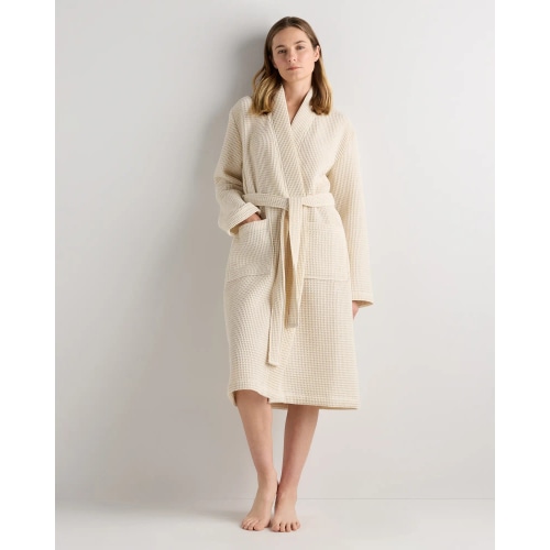 Organic Turkish Waffle Robe in Birch
