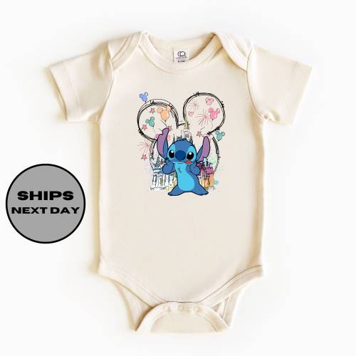 Disney Mickey Stitch Baby Onesie®, Mickey Toddler Shirt, Stitch Baby Onesie®, Stitch Tee, Disney Stitch Youth Shirt, First Disney Trip Shirt