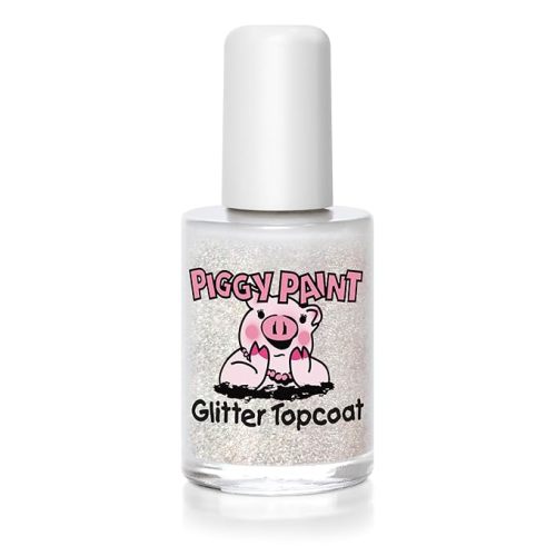 Piggy Paint Glitter Topcoat Nail Polish – 0.5 oz.