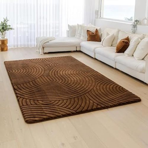 Muscle Mat Designer Relax Mat - 1.4" Thick Foam Base (Brown Textured, 6.6 ft x 10 ft)