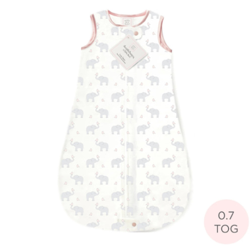 Cotton Flannel Non-Weighted zzZipMe Sack - Elephant & Chickies, Pastel – SwaddleDesigns