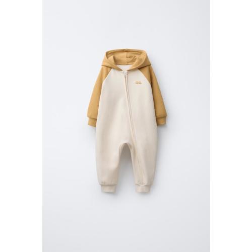 COLOR BLOCK LONG JUMPSUIT - Ocher | ZARA United States