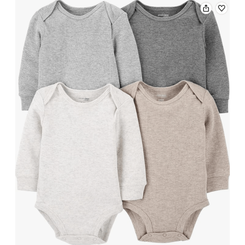 Simple Joys by Carter's Baby 4-Pack Long-Sleeve Thermal Bodysuits