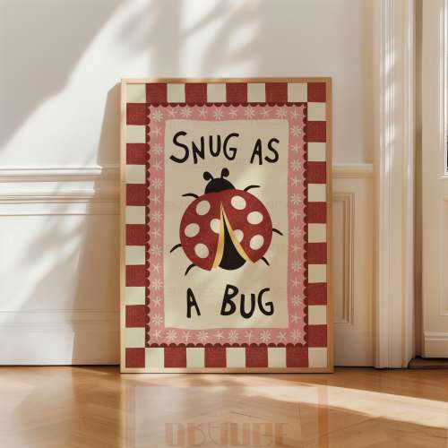 Snug as a Bug Nursery Wall Art Print | Baby Room Decor | Cute Nursery Print | Kids Room Wall Art | Baby Gift