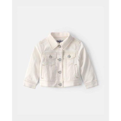 Baby Girl Twill Jacket - Ivory - OshKosh B'gosh | Carter's
