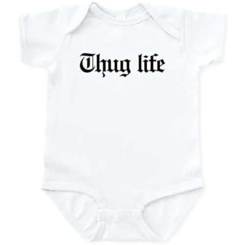 CafePress Thug Life, Gangster, Baby, g, Thug Infant Bodysuit Cute Infant Bodysuit Baby Romper