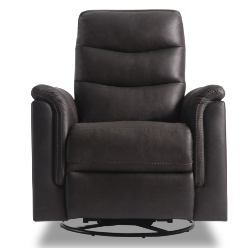 Forte Chocolate Swivel Manual Gliding Recliner