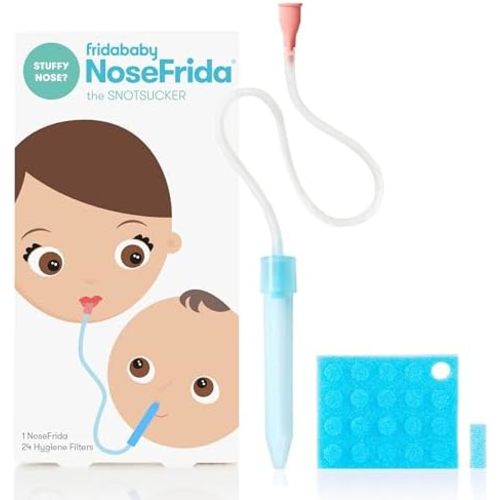 Frida Baby NoseFrida Nasal Aspirator, Baby Nose Sucker + 24 Hygiene Filters