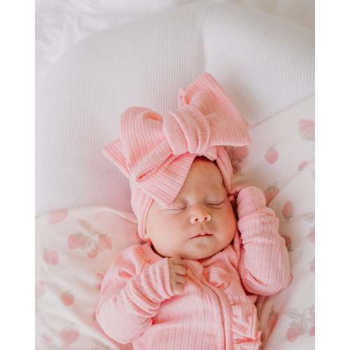 Oversized Topknot | Peony Rib Pointelle – Little and Fern