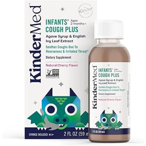 Infants' Cough Plus, Made with Organic Agave Syrup and English Ivy Leaf Extract, for Babies 2 Months+, 2 Fl Oz