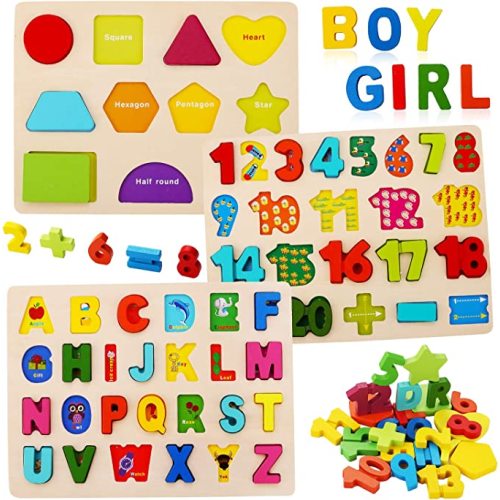 Wooden Puzzles for Toddlers