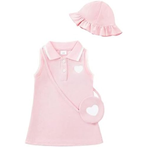 Renotemy Infant Baby Girl Dress Toddler Girl Summer Clothes Outfits Gifts Sport Casual Sundress Polo Dresses for Girls