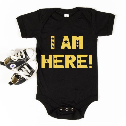 I am Here Baby Bodysuit, Anime Baby Clothes, New Baby Gift, Manga Bodysuit, Funny Novelty Bodysuit, Future Anime Nerd Baby, New Dad Gift