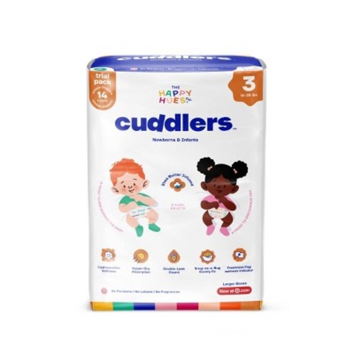 Happy Hues Cuddlers Disposable Diapers Trial Pack - 14ct - Size 3