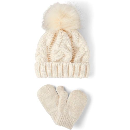 The Children's Place Unisex Baby And Toddler Winter Hat and Mittens Cold Weather Set