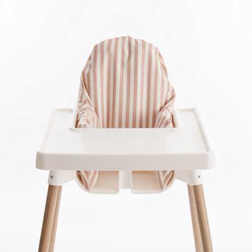 Wipeable Cushion Cover for IKEA Antilop Highchair - Peach Stripe