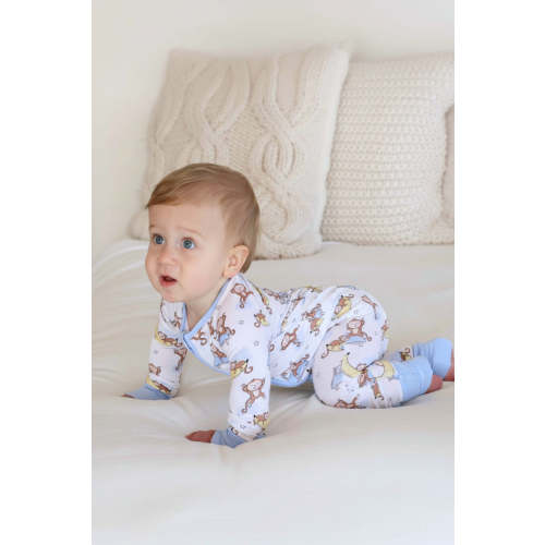 Monkey See, Monkey Snooze Convertible Zip Romper