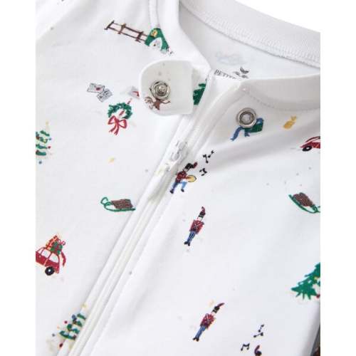 Baby's Pima Romper in Holiday Town - Petite Plume | Maisonette