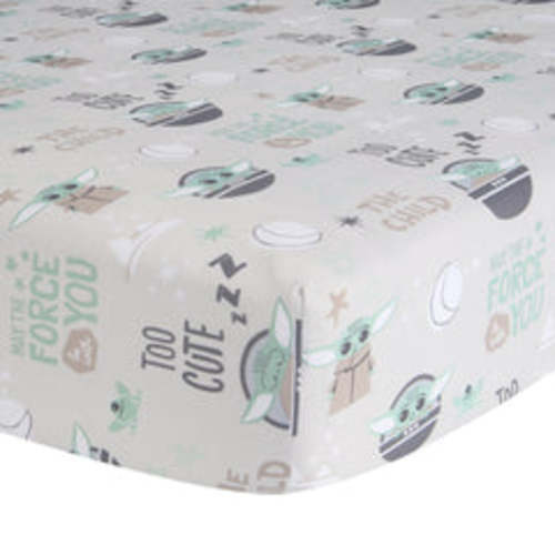 Star Wars Cozy Friends Grogu Fitted Crib Sheet