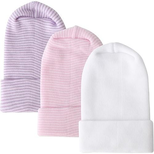 DRESHOW BQUBO Newborn Hospital Hat Infant Baby Hat Cap with Big Bow Soft Cute Knot Nursery Beanie