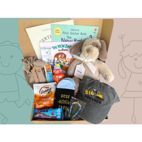 Big Brother Big Sister Gift Box, Sibling Gift Set from Baby, Big Sibling Promotion Gift, New Baby Gift for Older Child Age 4-8