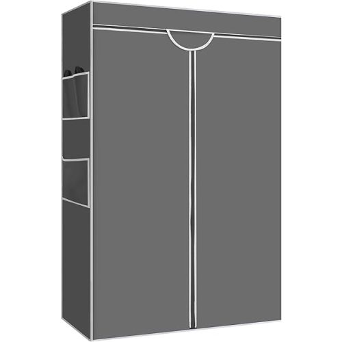 PUNION Garment Rack Cover Only Available for GR1 Clothes Rack, Dustproof Oxford Fabric Hanger Sleeve with Zipper, with Side Pocket, Grey