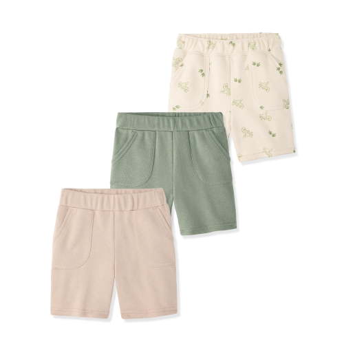 Garanimals Baby & Toddler Boy Cotton French Terry Pull-On Shorts, 3-Pack, 0M–6T