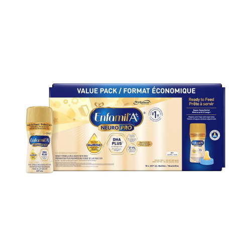 Enfamil A+ NeuroPro™, Baby Formula, Infant Formula, 0-12 months, 18x237ml Ready to Feed Bottles - Walmart.ca