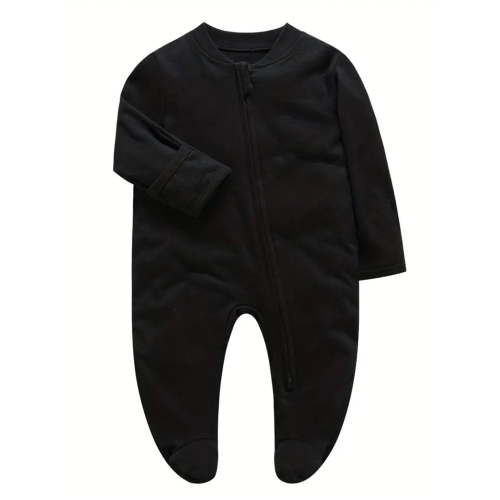SXIMEE Infant Unisex Baby Sleep and Play Footed Pajamas, 2 Way Zipper with Mitten Cuffs One-Piece Sleeper Cotton PJs For Newborn