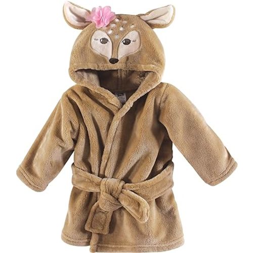 Amazon.com: Hudson Baby Unisex Baby Plush Animal Face Bathrobe: Clothing, Shoes & Jewelry