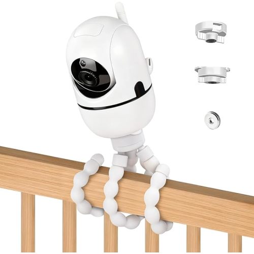 Baby Monitor Mount for HelloBaby HB65/HB40/HB6550/HB6560/HB6148/HB66/HB6339/HB6550 Pro, ANMEATE SM935E, 360° Adjustable Baby Camera Wall Mount for Hellobaby Monitor, Two Ways to Install