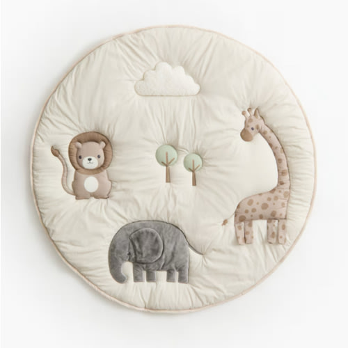 Cotton Baby Mat Animals
