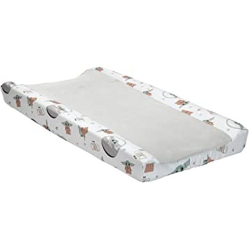 Lambs & Ivy Star Wars Mandalorian The Child/Baby Yoda Gray Changing Pad Cover
