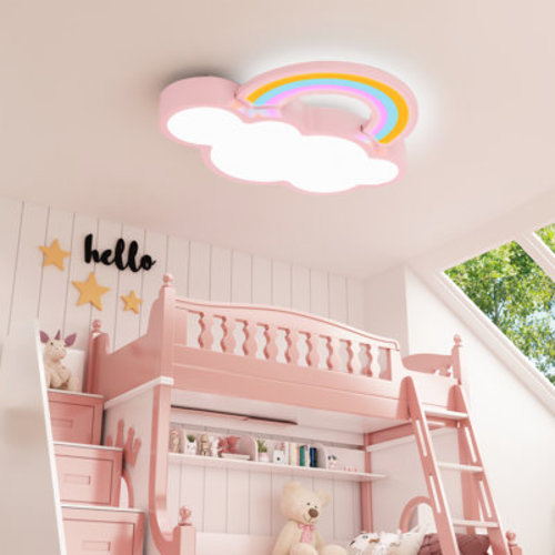 Kids Room Cloud Rainbow Lights Flush Mount Acrylic Shade Ceiling Lamp | Wayfair