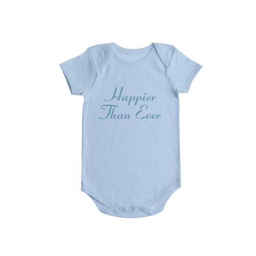 Happier Than Ever Organic Blue Onesie - Billie Eilish | Store