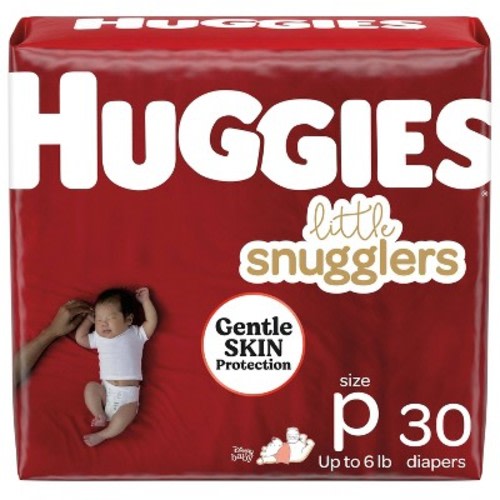 Huggies Little Snugglers Diapers Convenience Pack - Size Preemie (30ct)