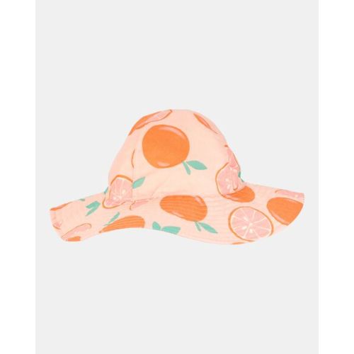 Toddler Girl Orange Fruit Print Reversible Swim Hat - Orange/Peach - Carter's | Carter's