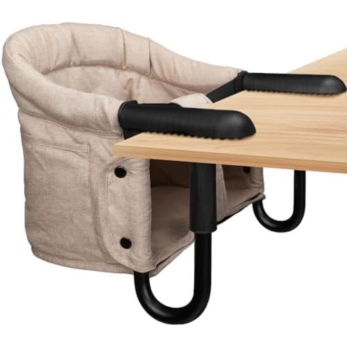 Hook On High Chair - Portable & Foldable for Babies 6-36 Months, Family & Travel Use with Carry Bag(Khaki)