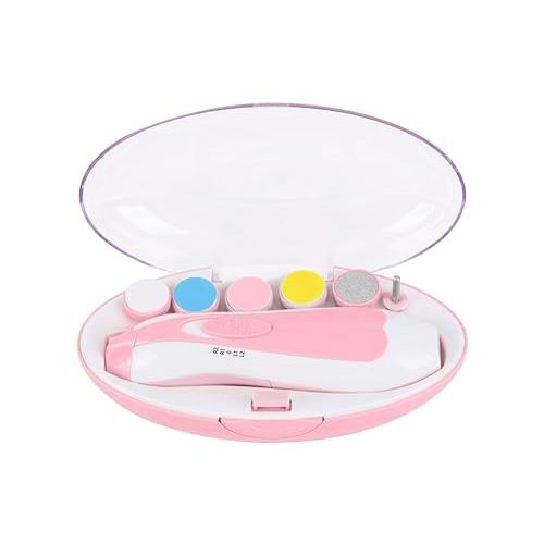 Baby Nail Trimmer Electric,Nail Clippers File for Baby No Sharp Claws Hurt, 6 in 1 with Light Safety Cutter for Newborn Infant Toddler Kids Toes and Fingernails Care