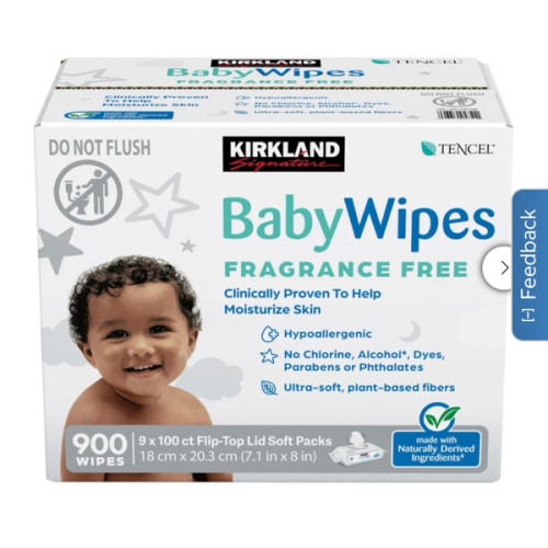 Kirkland Signature Baby Wipes Fragrance Free