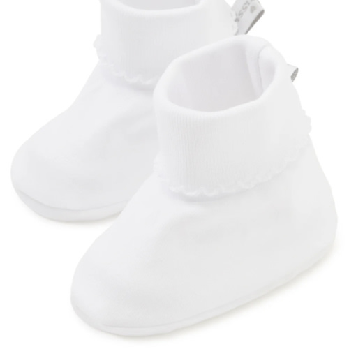 White Kissy Basics Booties