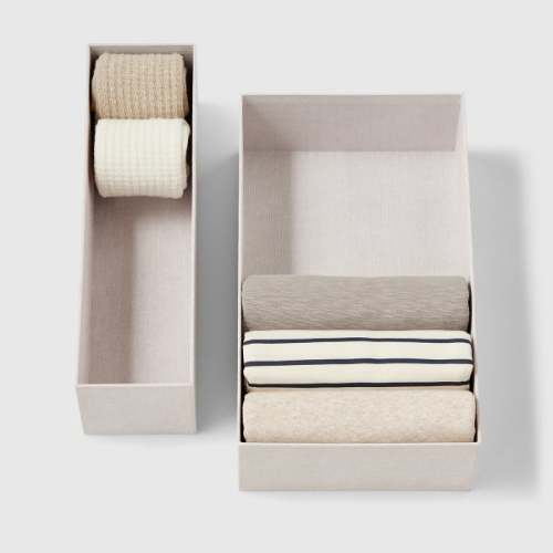 Marie Kondo Parchment White Calm Hikidashi Drawer Organizers | The Container Store