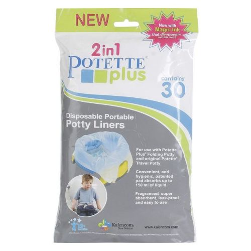 Kalencom Potette Plus Potty Seat Liners - Disposable, Leakproof Liners for Travel Potty Seat - Fragranced to Absorb Odor