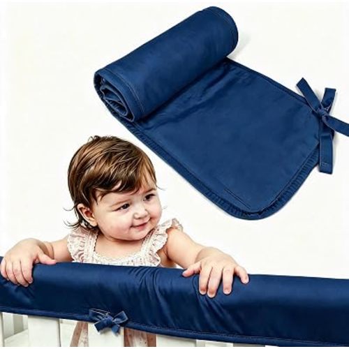 Tollder Comfort for Teething Stage, Edge Protector Strip Edge Wrap Cover Sets,Corner Bed Rail for Furniture (White-4PC)