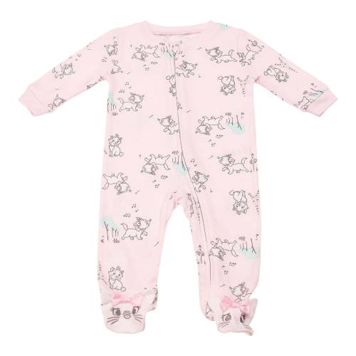 Disney Clothes Baby Girls Quilted Footie Coveralls Winnie the Pooh, Bambi and Marie Printed Onesie (0/3M-6/9M)
