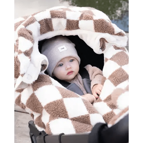 Car Seat Cocoon - Checker Berber