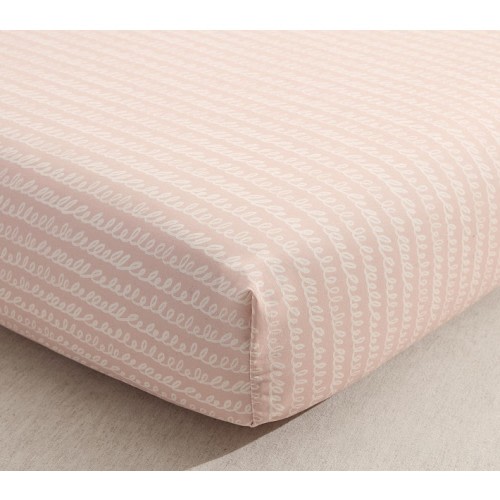 Modern Baby Squiggle Organic Crib Fitted Sheet
