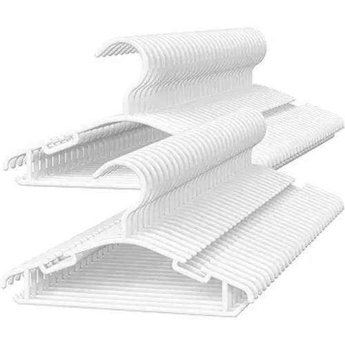 GoodtoU Baby Hangers, 60 Pack Baby Clothes Hangers for Closet Kids Plastic Hangers Toddler Infant Nursery Child Small Children (White)