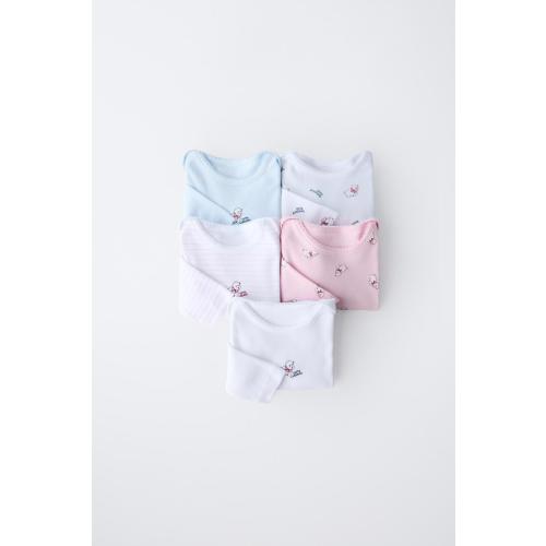 FIVE-PACK OF SHEEP BODYSUITS - Pink | ZARA United States