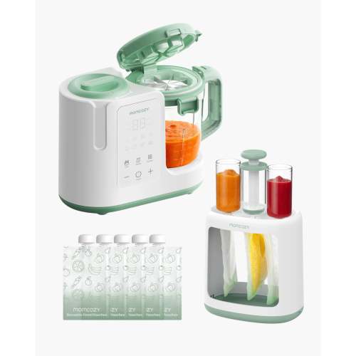 Cook-to-Pouch Bundle: AutoMeal Baby Food Maker + Squeeze Station with